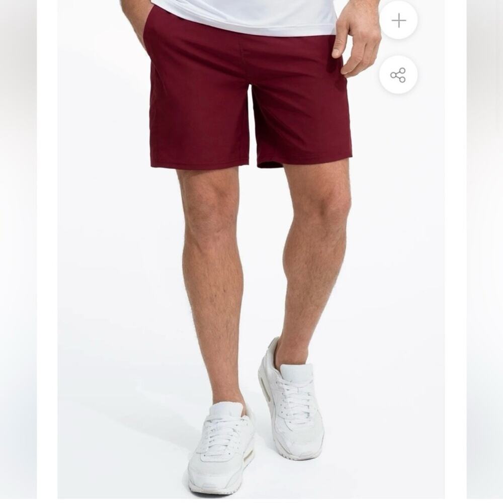 Swet Tailor Mens Shorts SWET Active Claret Red Technical‎ Pockets Stretch 2X NEW